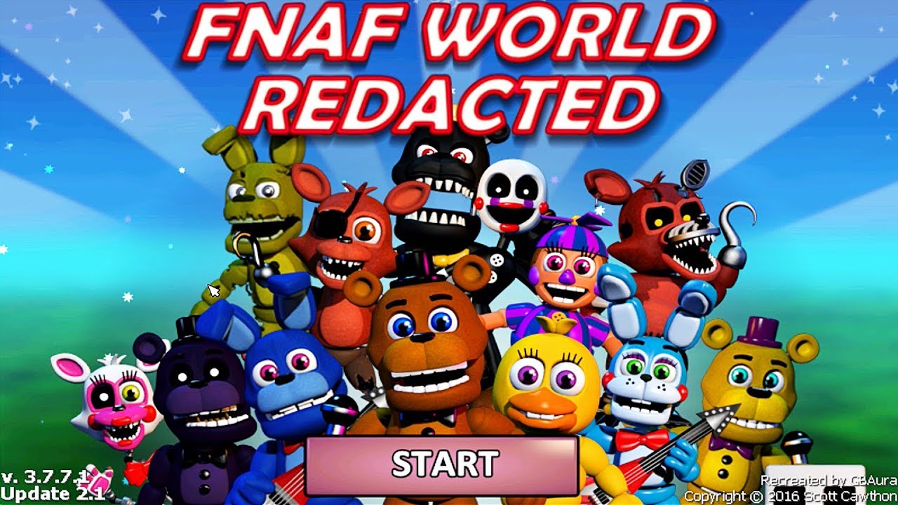 Fnaf World Redacted Thinknoodles